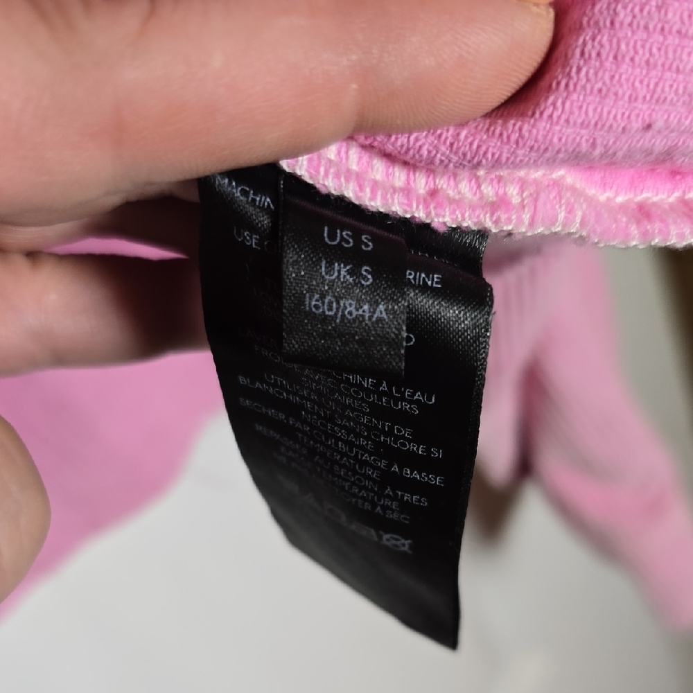 Urban Outfitters BDG S Small Pink Corduroy Jean Jacket With Raw Cropped Hem - Picture 4 of 5